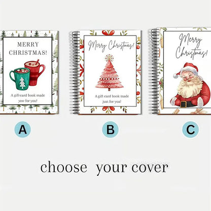 Christmas gift card book cover collection options