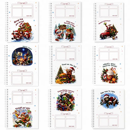 Interior Christmas gift card book page designs