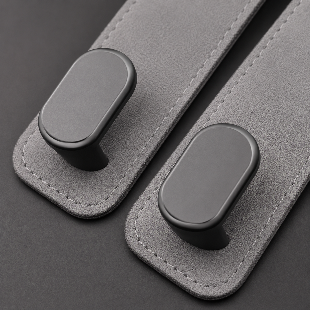 Faux Suede Car Headrest Double Hooks