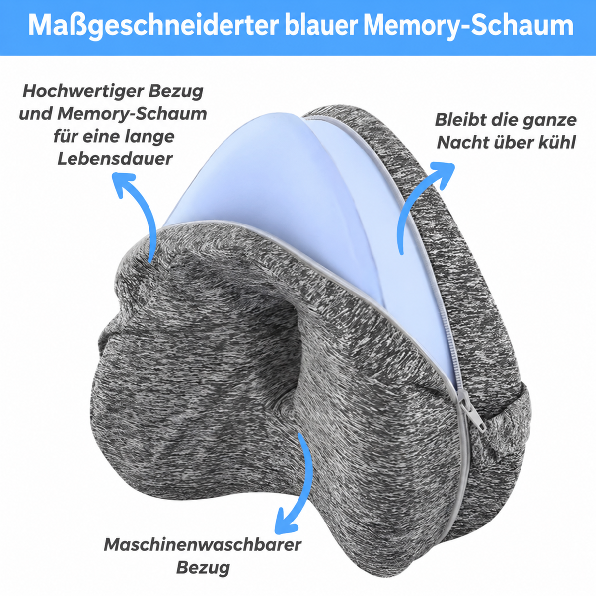 ✨🔥 Ergonomisches Beinausrichtungskissen – Unterstützung für Hüfte, Knie und unteren Rücken für Seitenschläfer 🔥✨