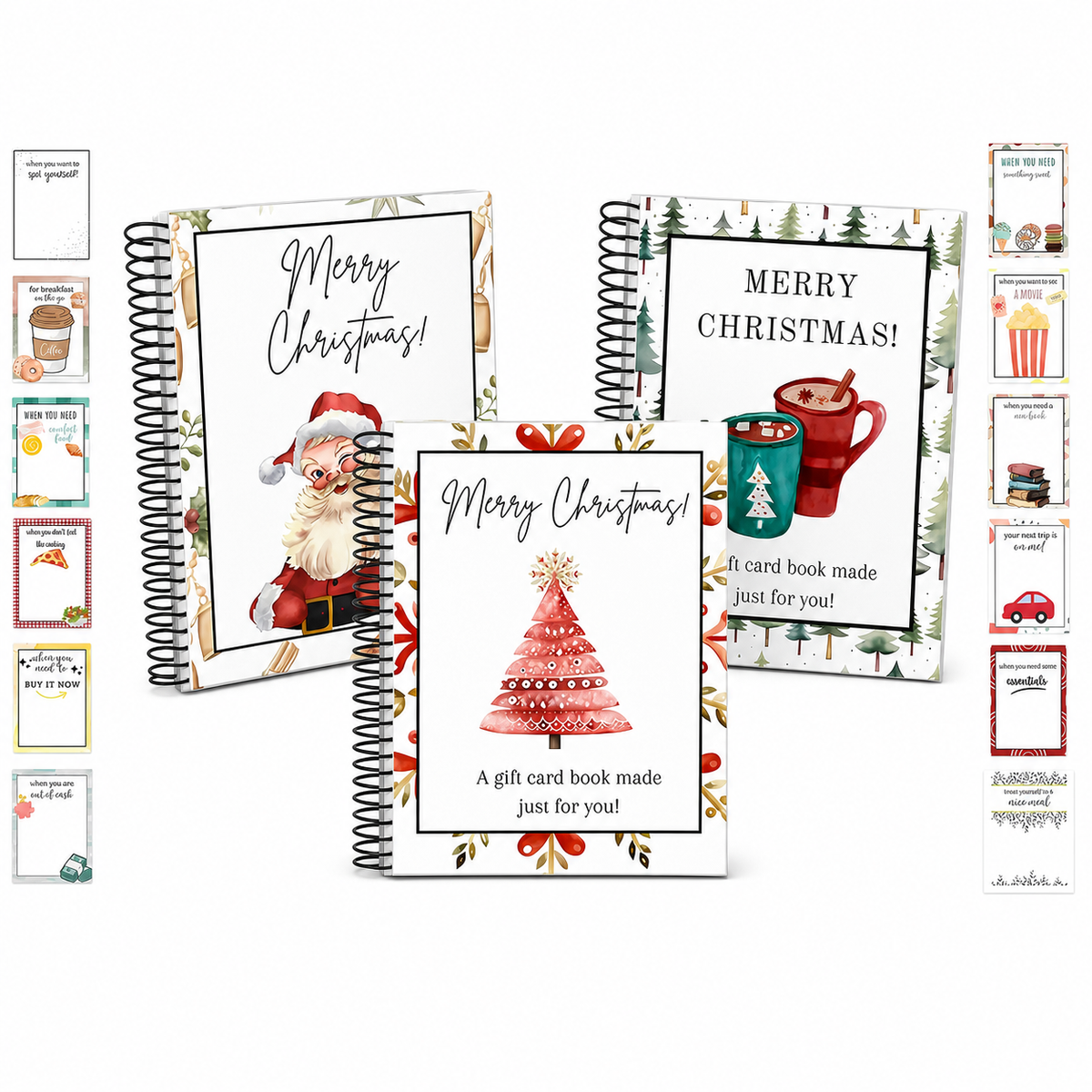 Modern Holiday three-book Christmas gift card set
