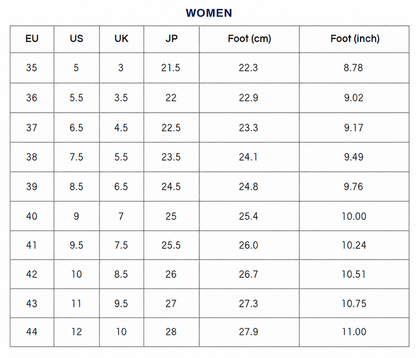 Size Guide Women